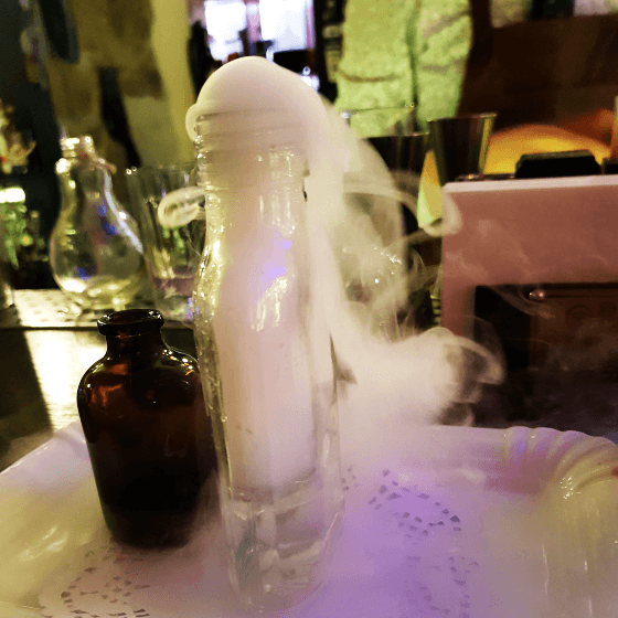 traditional house-infused liqueurs and spirits downstairs in baczewski restaurant lviv
