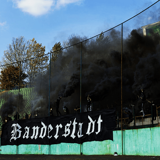 fans of fc karpaty lviv in ukraina stadium
