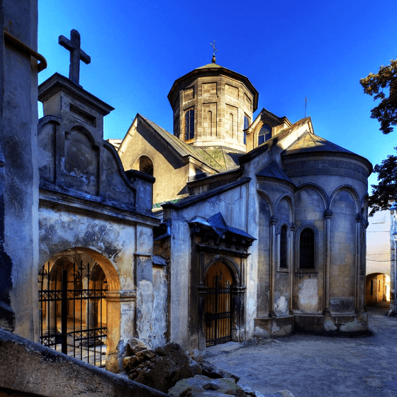 the armenian courtyard in lviv is a popular instagram spot